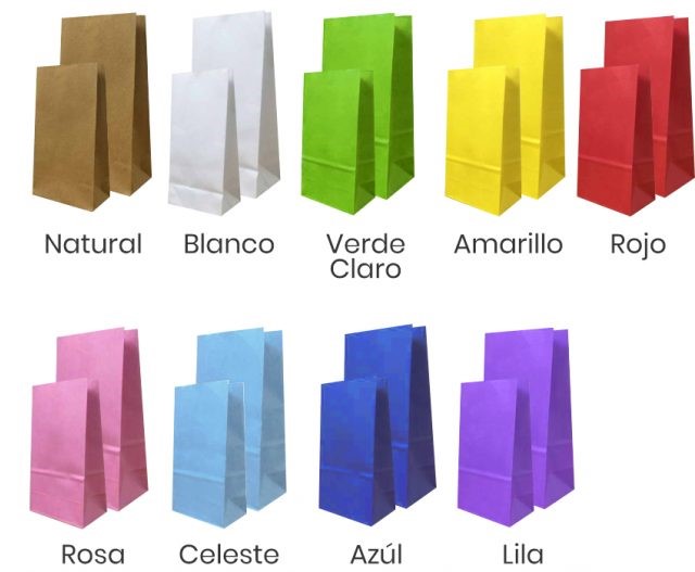 Bolsa FB3 de papel fantasia color pleno - Imagen 2